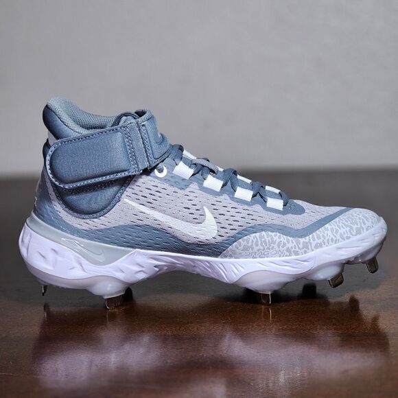 Nike Alpha Huarache Elite 4 Mid Baseball Cleats Shoes Men's 7 Grey DJ6520-012 SE - Picture 15 of 16